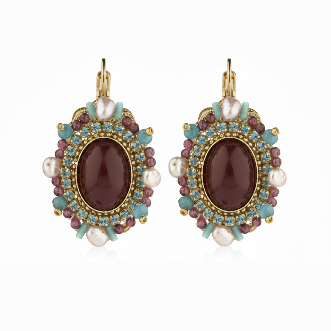 Gabriela Refined Precious Earrings in Red
