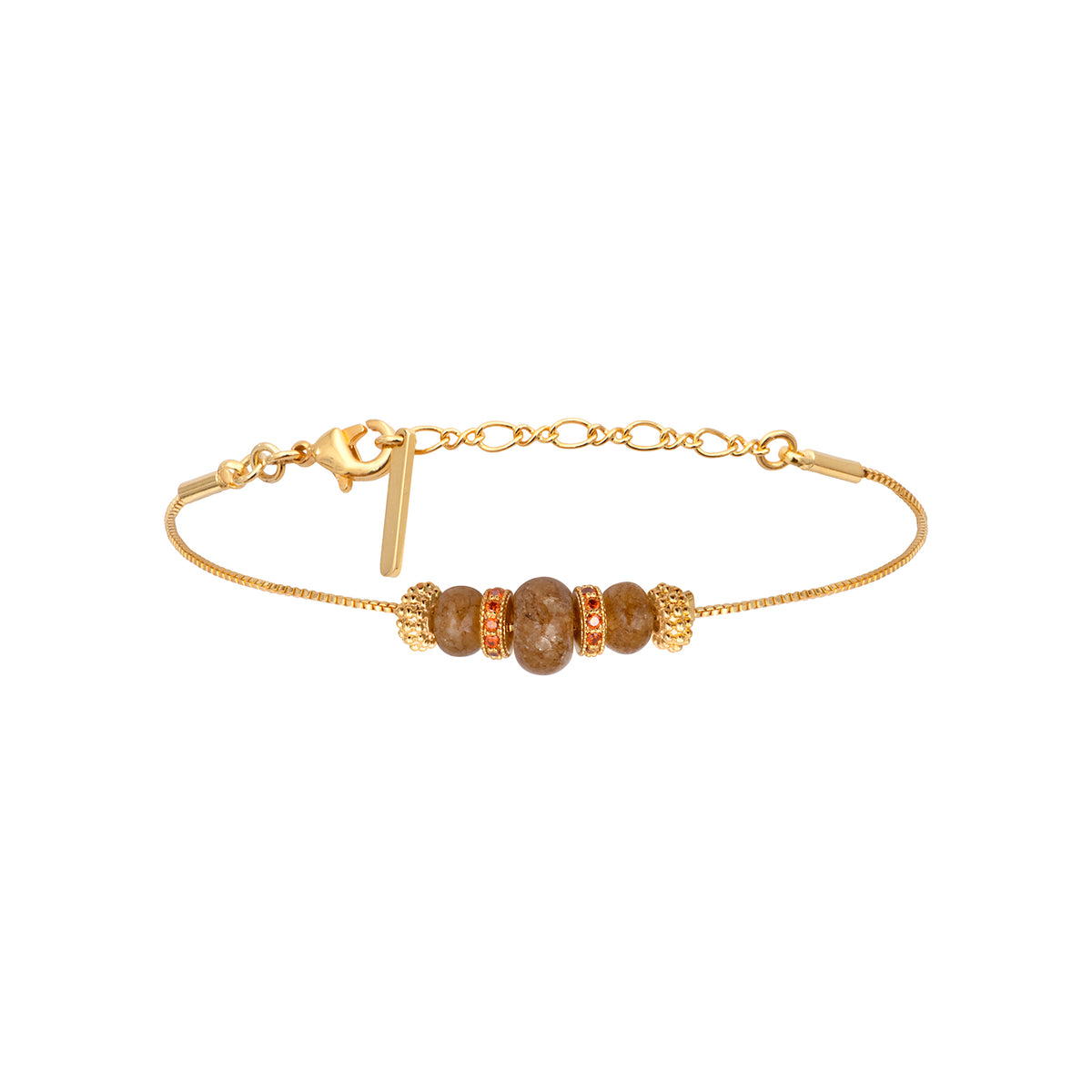 Avola Slim Adjustable Bracelet in Orange