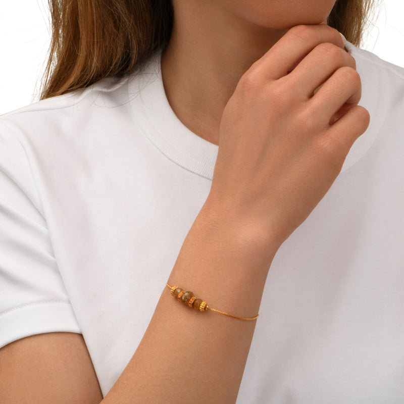 Avola Slim Adjustable Bracelet in Orange