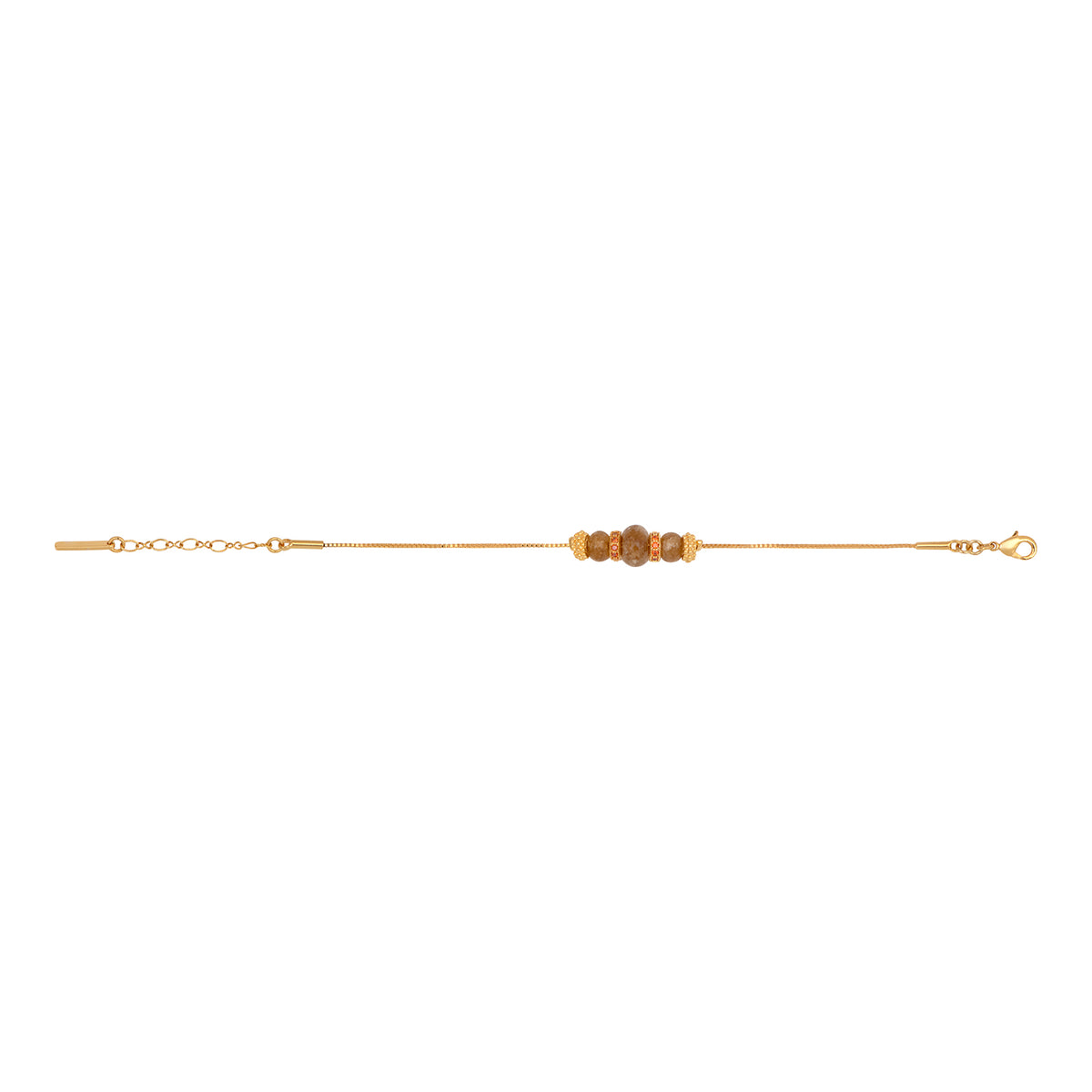 Avola Slim Adjustable Bracelet in Orange