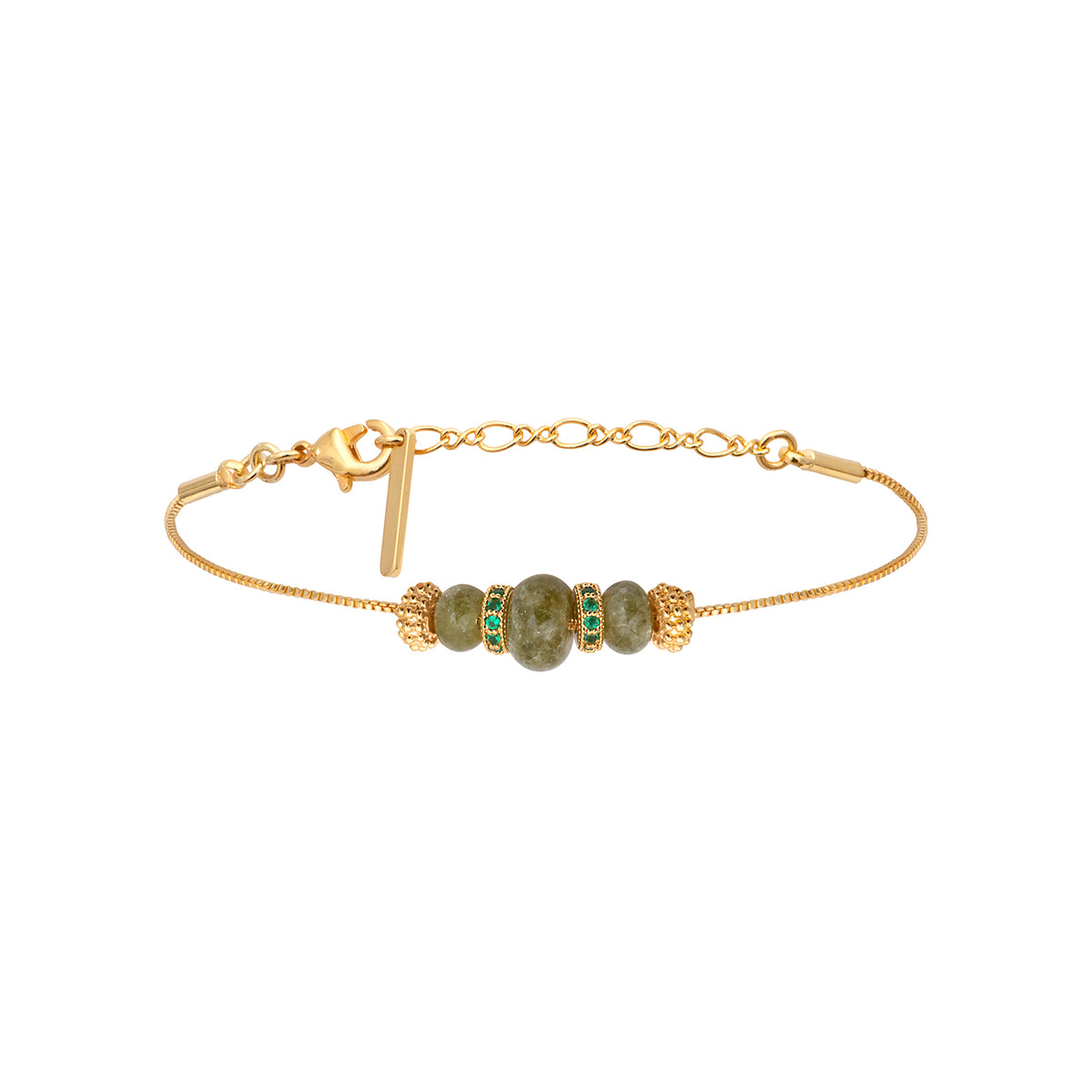 Avola Slim Adjustable Bracelet in Green