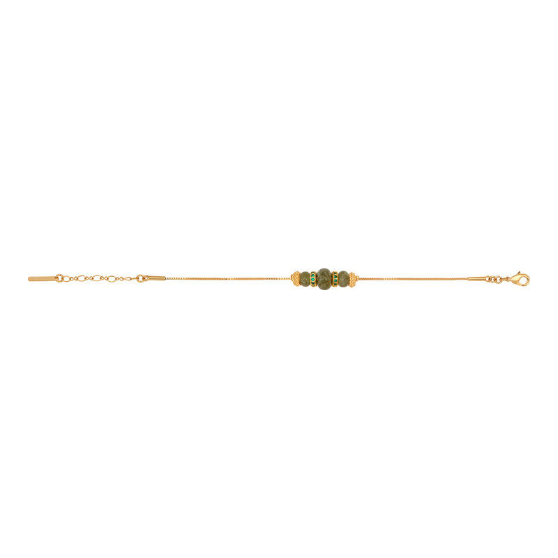Avola Slim Adjustable Bracelet in Green