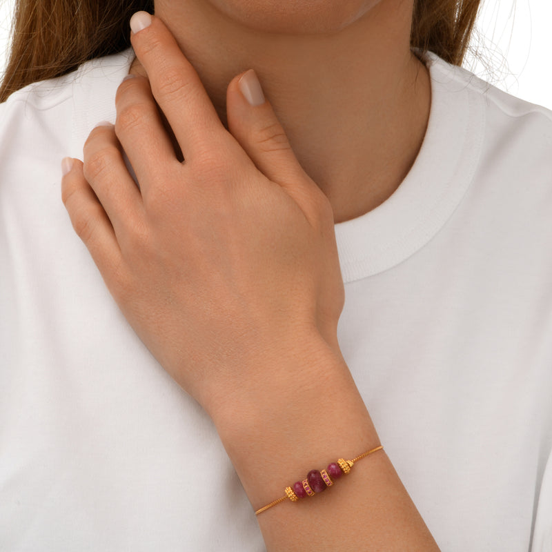 Avola Slim Adjustable Bracelet in Purple
