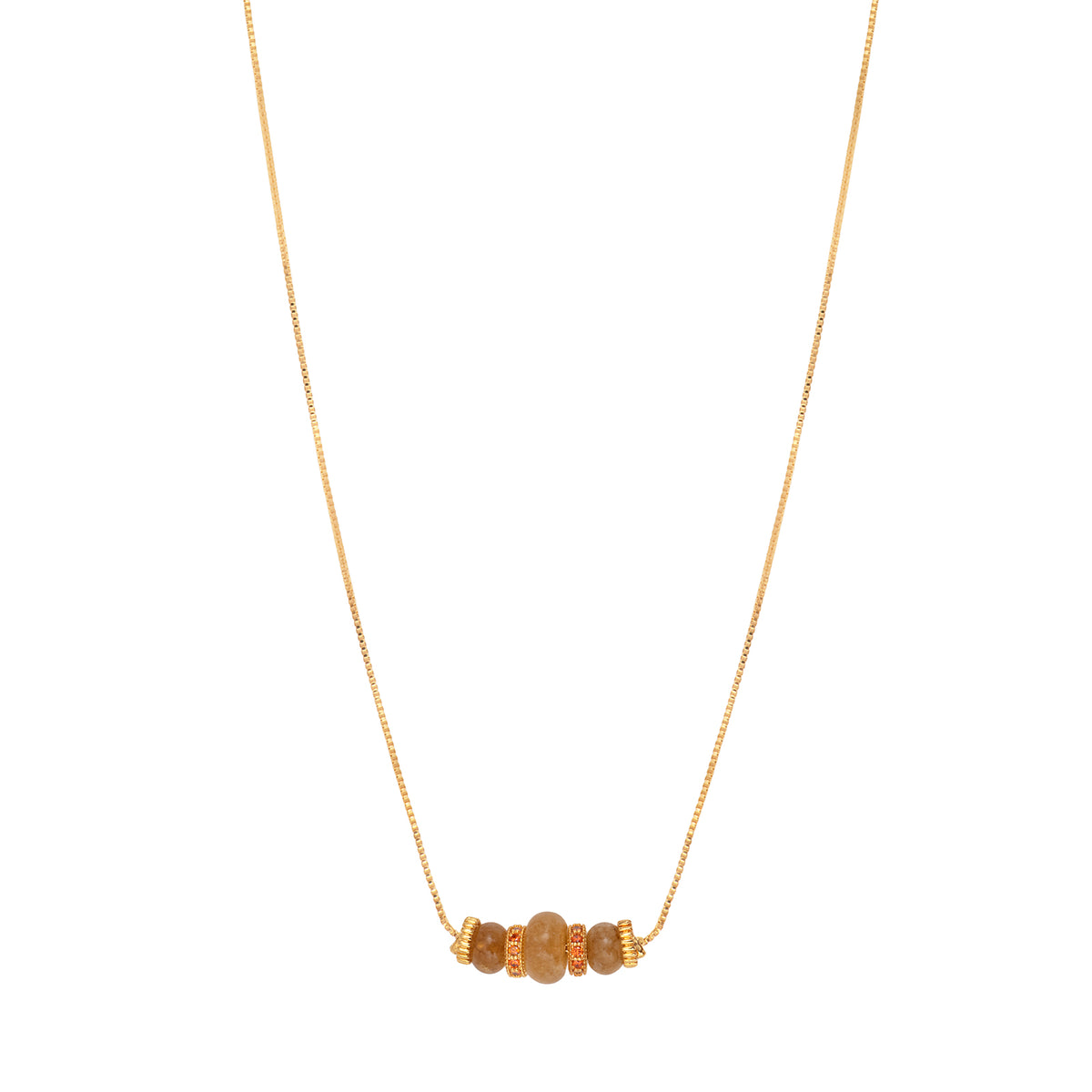 Avola Pendant Necklace in Orange