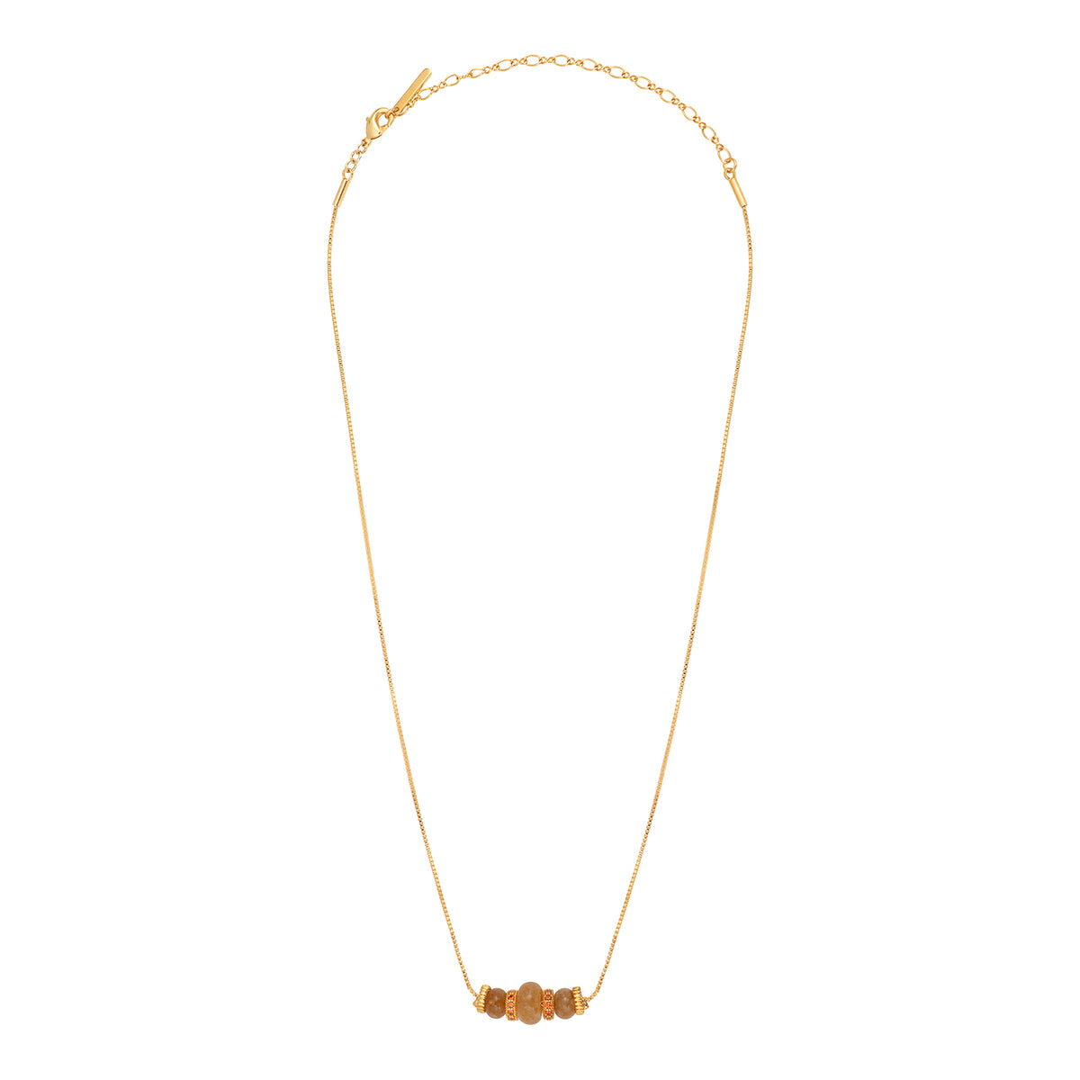 Avola Pendant Necklace in Orange