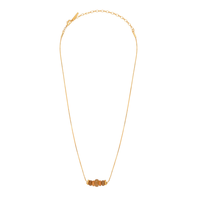 Avola Pendant Necklace in Orange