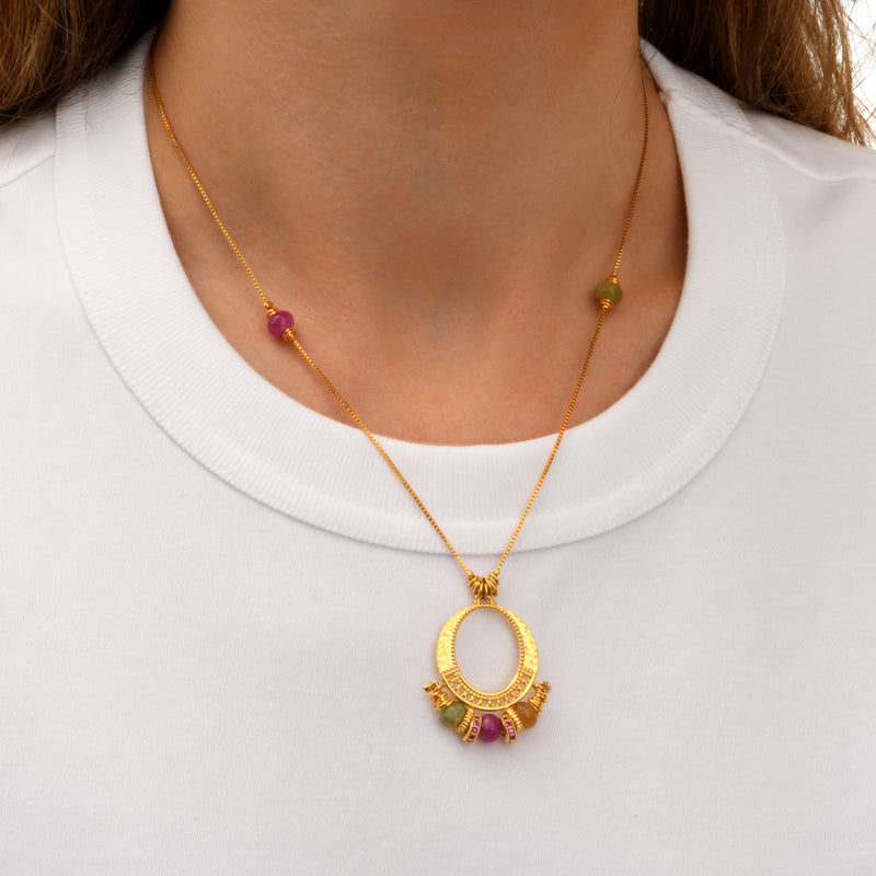 Avola Adjustable Sautoir Necklace in Multi-Color
