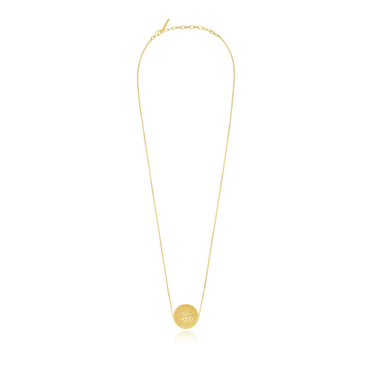 Betty Wide Pendant Necklace with Gold-Plated Metal in Gold