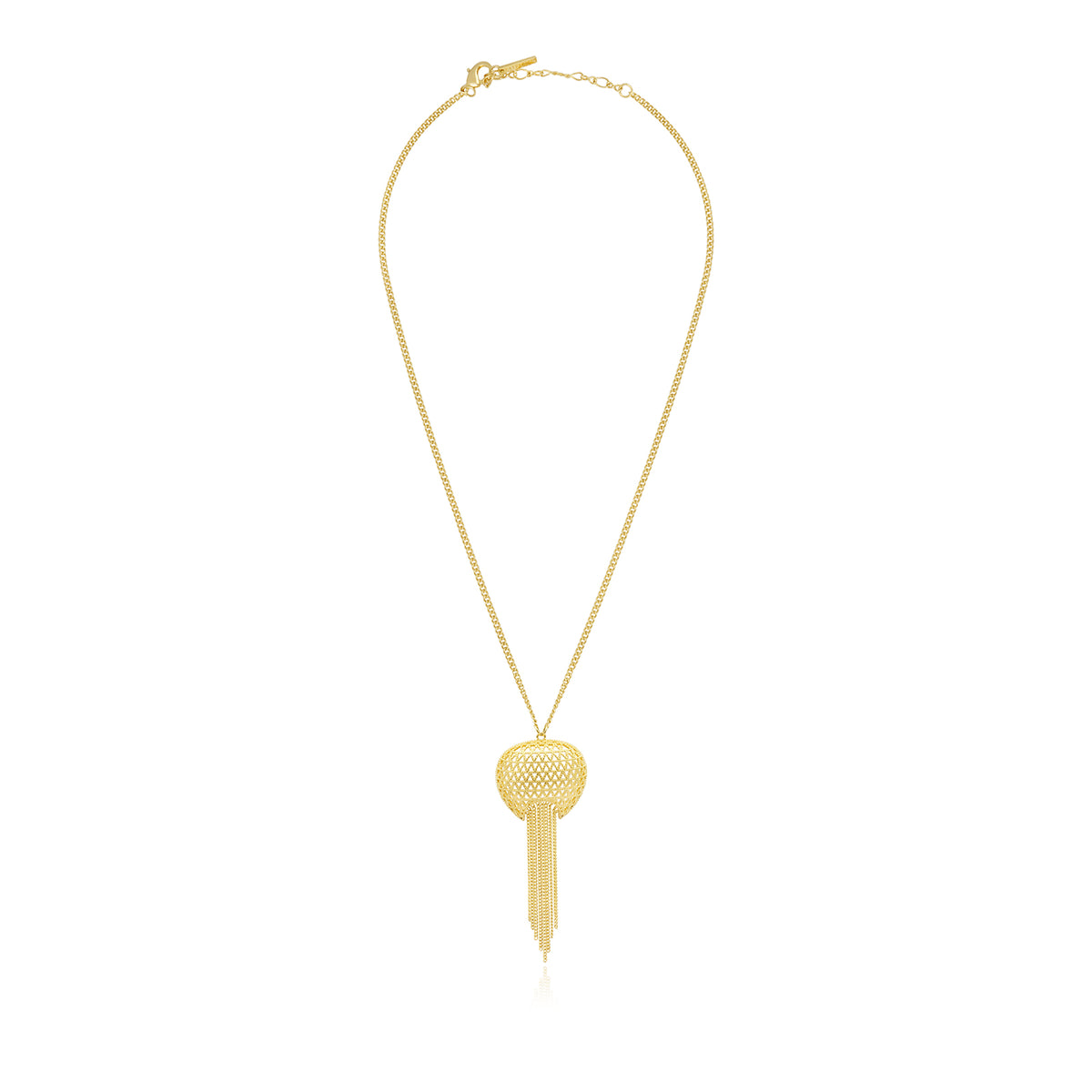 Betty Long Necklace with Gold-Plated Metal in Gold