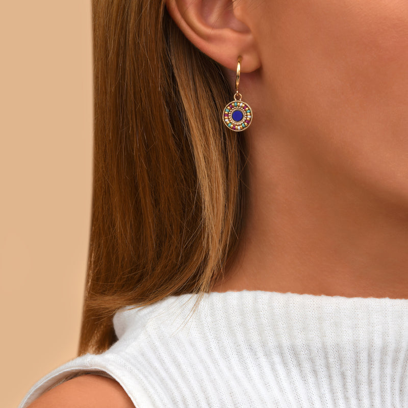 Claudia Refined Hardstone Stud Earrings in Blue