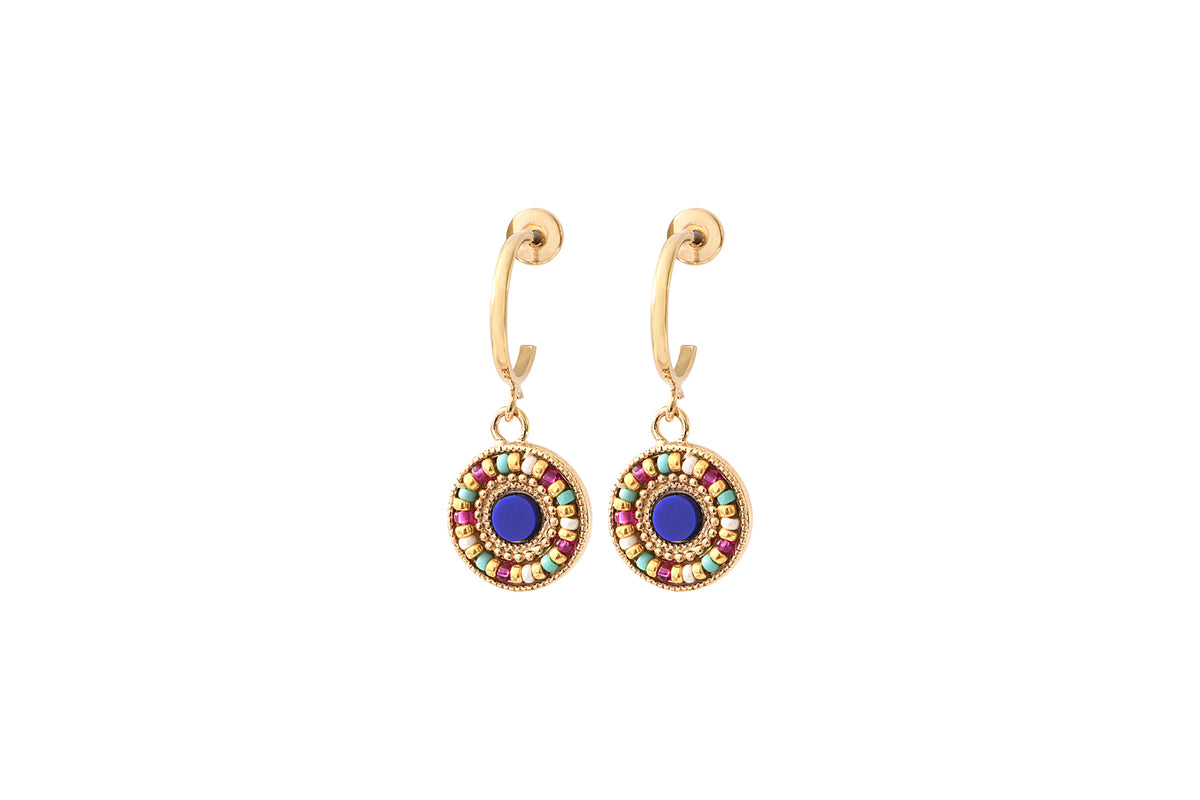 Claudia Refined Hardstone Stud Earrings in Blue