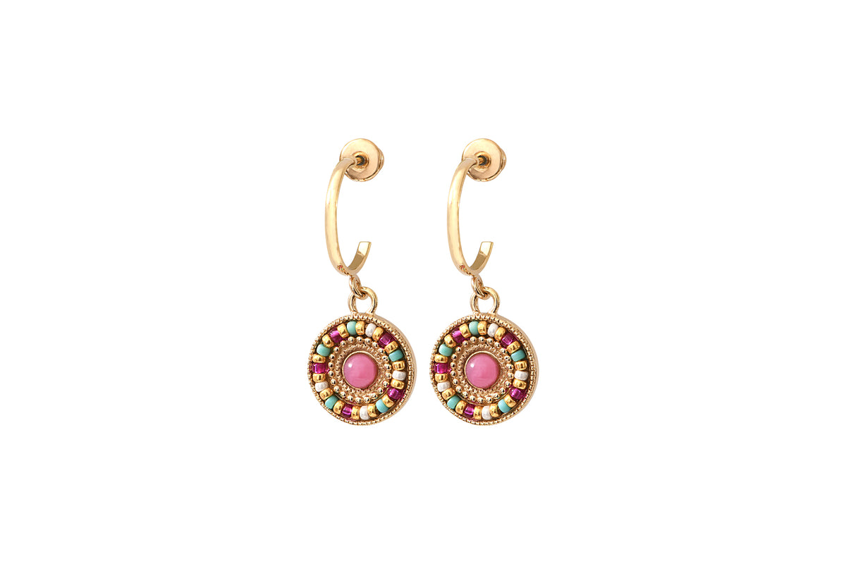 Claudia Chic Cabochon Stud Earrings in Multicolor