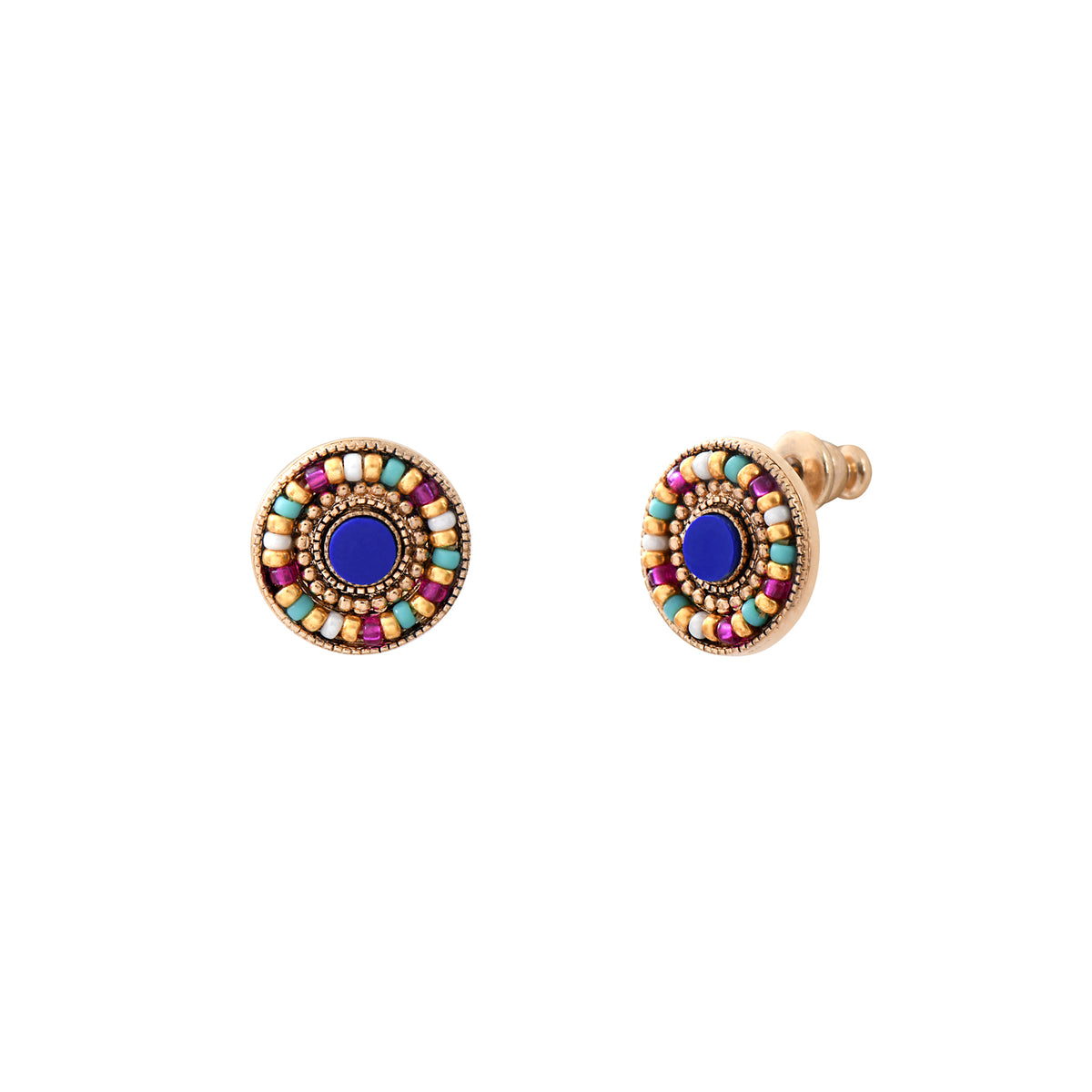 Claudia Stud Earrings in Blue