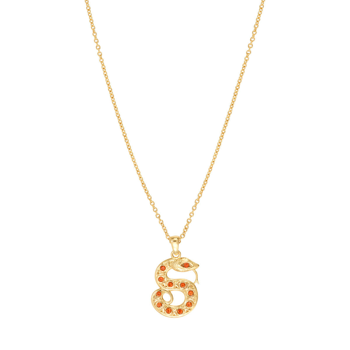CNY Adjustable Gold-plated Snake Design Auspicious Necklace