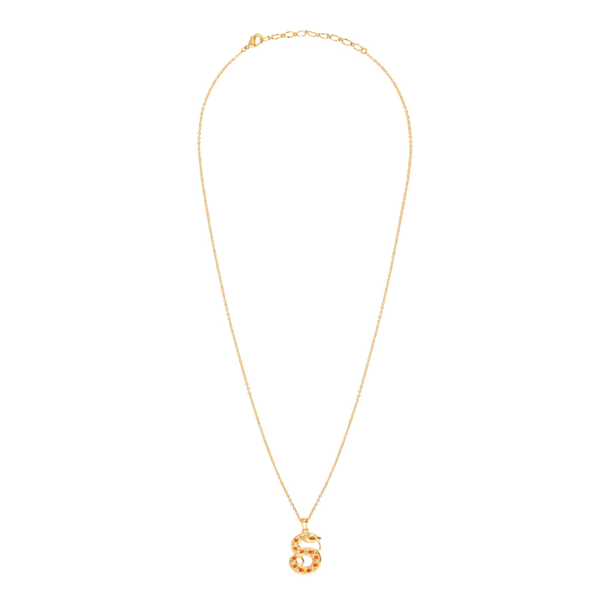 CNY Adjustable Gold-plated Snake Design Auspicious Necklace