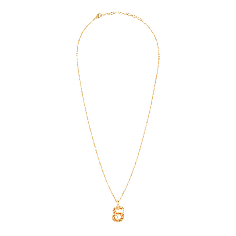 CNY Adjustable Gold-plated Snake Design Auspicious Necklace