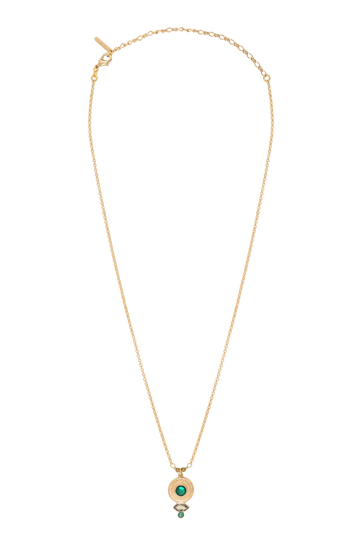 Fujita Timeless Agate Crystal Pendant Necklace in Green