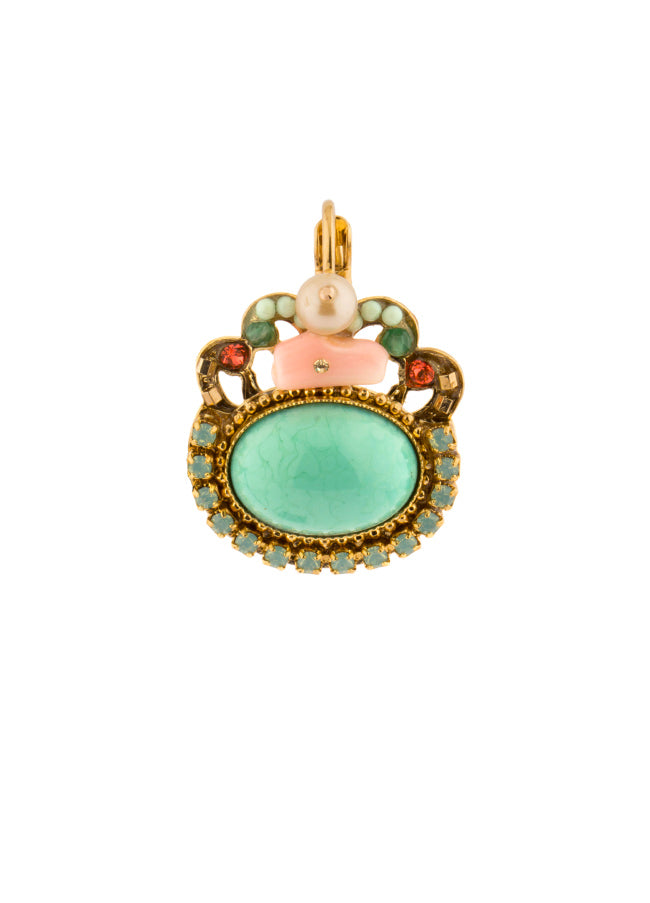 Gabriela Classic Feminine Prestige Earrings in Turquoise