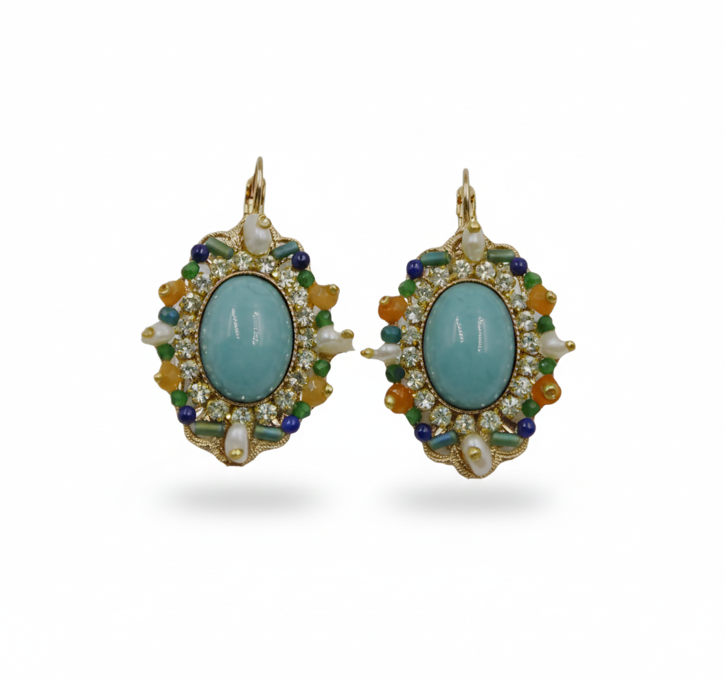 Gabriela Refined Precious Earrings in Turquoise