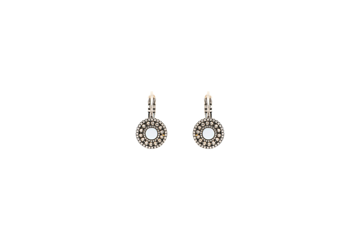 Hawaii Timeless Metal And Mother-Of-Pearl Sleeper Earrings in White
