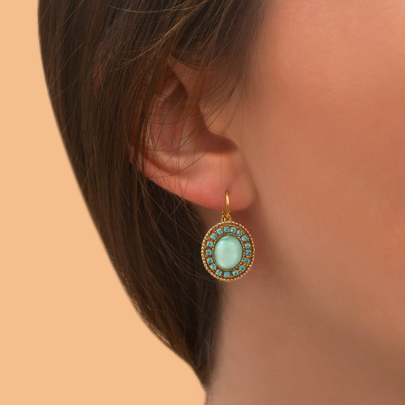 Louise Refined Prestige Crystal Earrings in Blue