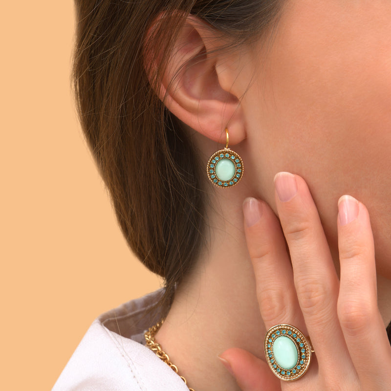 Louise Delicate Prestige Crystal Earrings in Blue