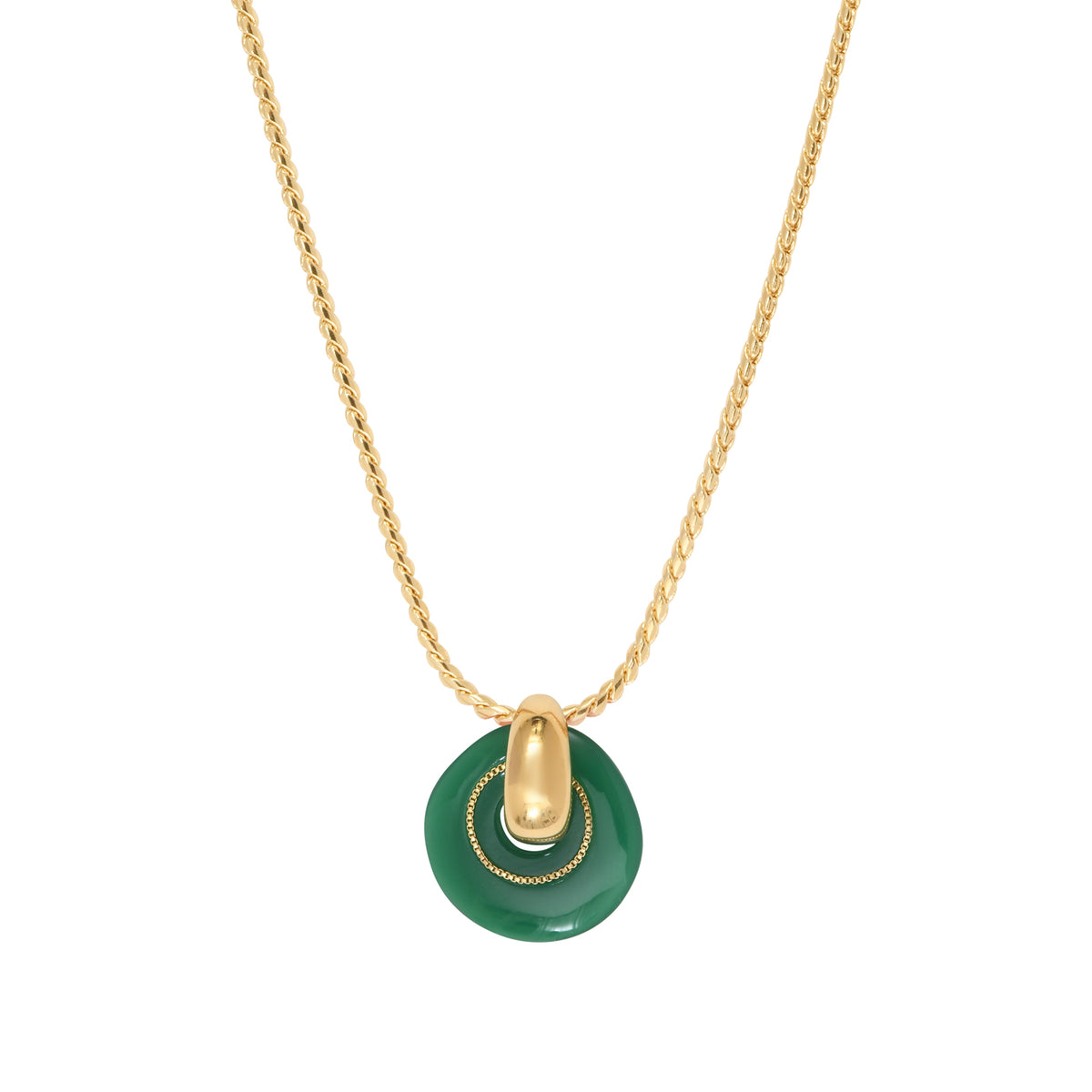 Masseria Adjustable Pendant Necklace in Green