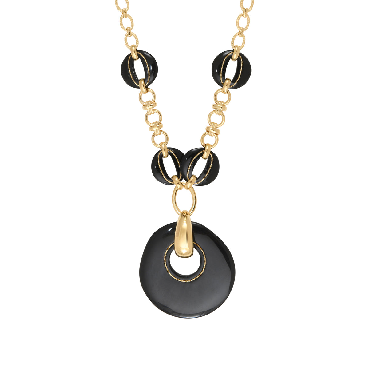 Masseria Adjustable Sautoir Necklace in Black