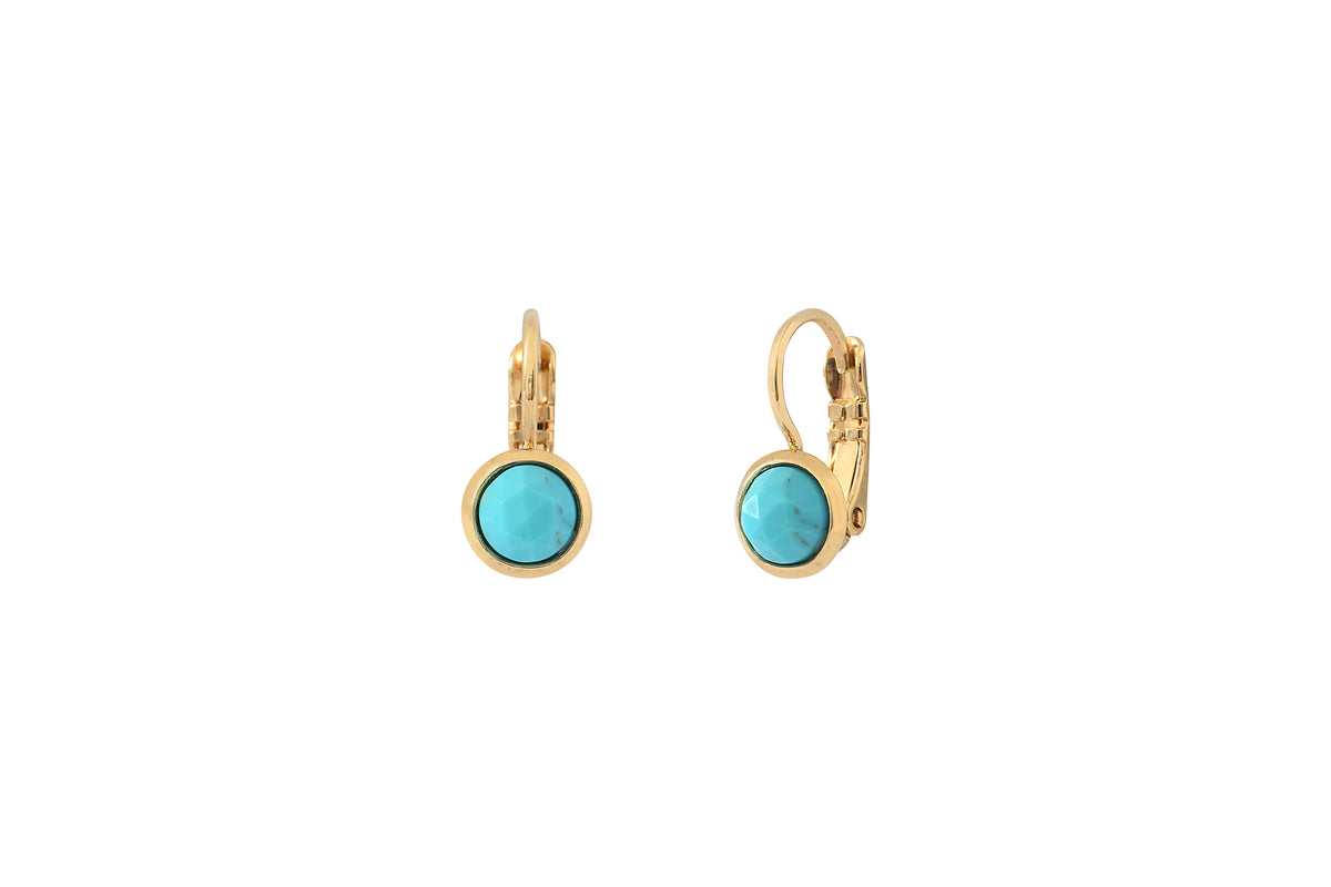 Mei Bohemian Amazonite Earrings in Blue