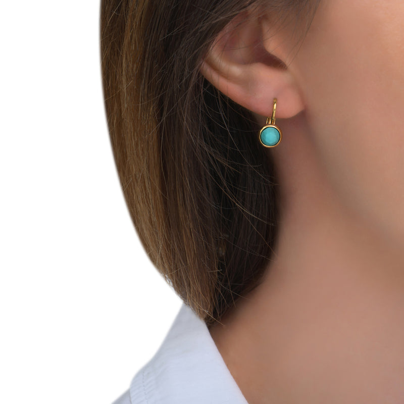 Mei Bohemian Amazonite Earrings in Blue
