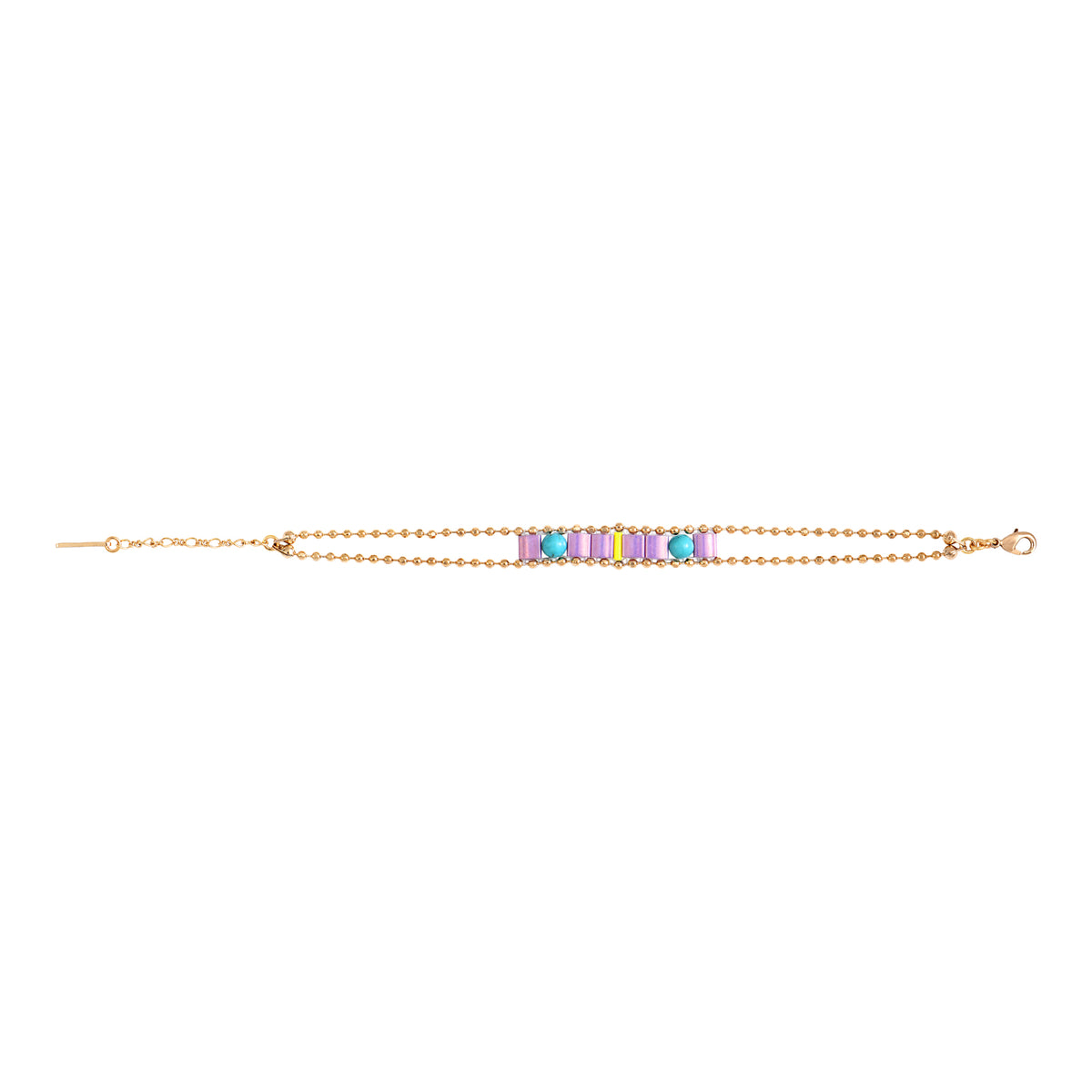 Neiva Woven Bead Slim Bracelet in Fluorecent