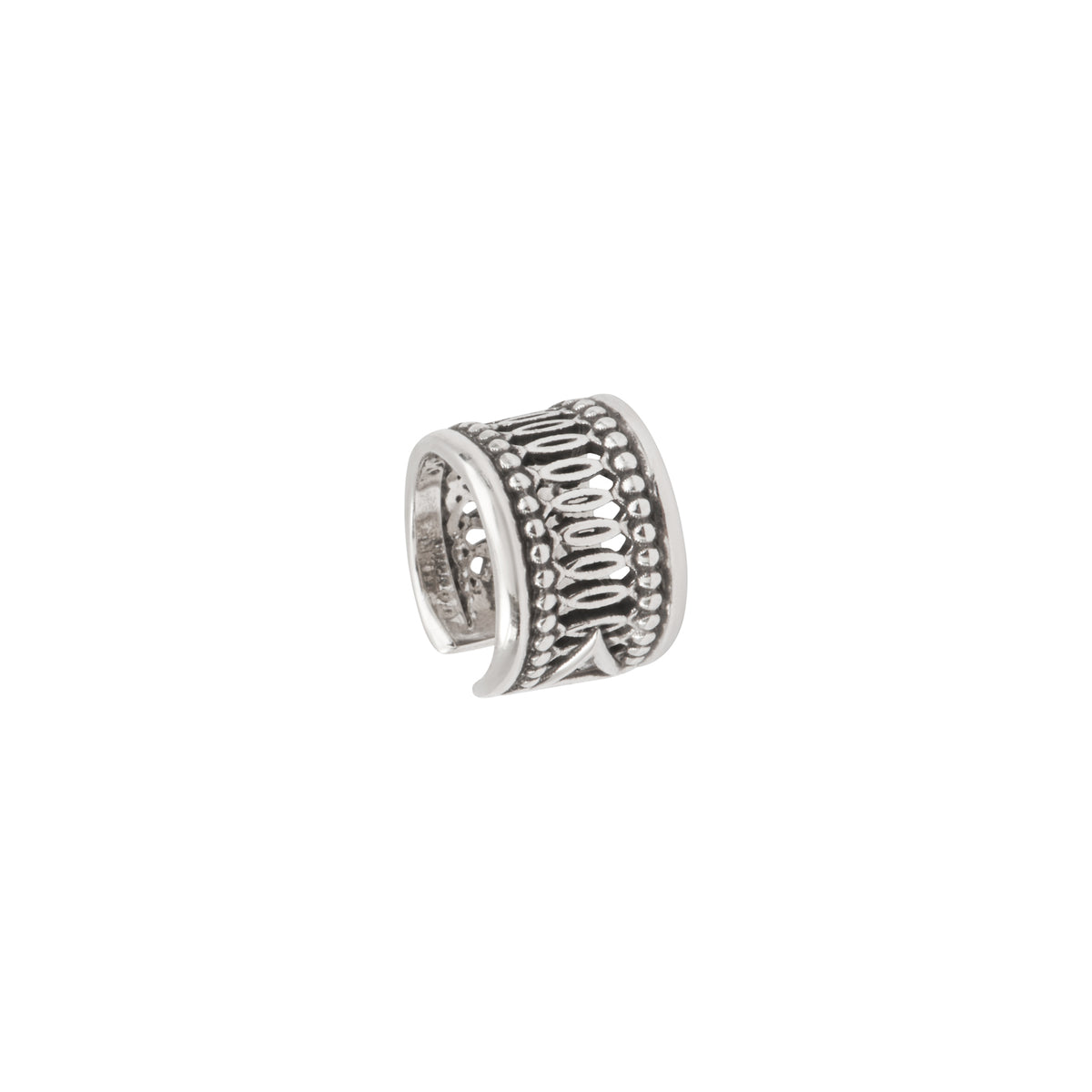 Noor Chic Metal Ear Cuff in Silver-Plated