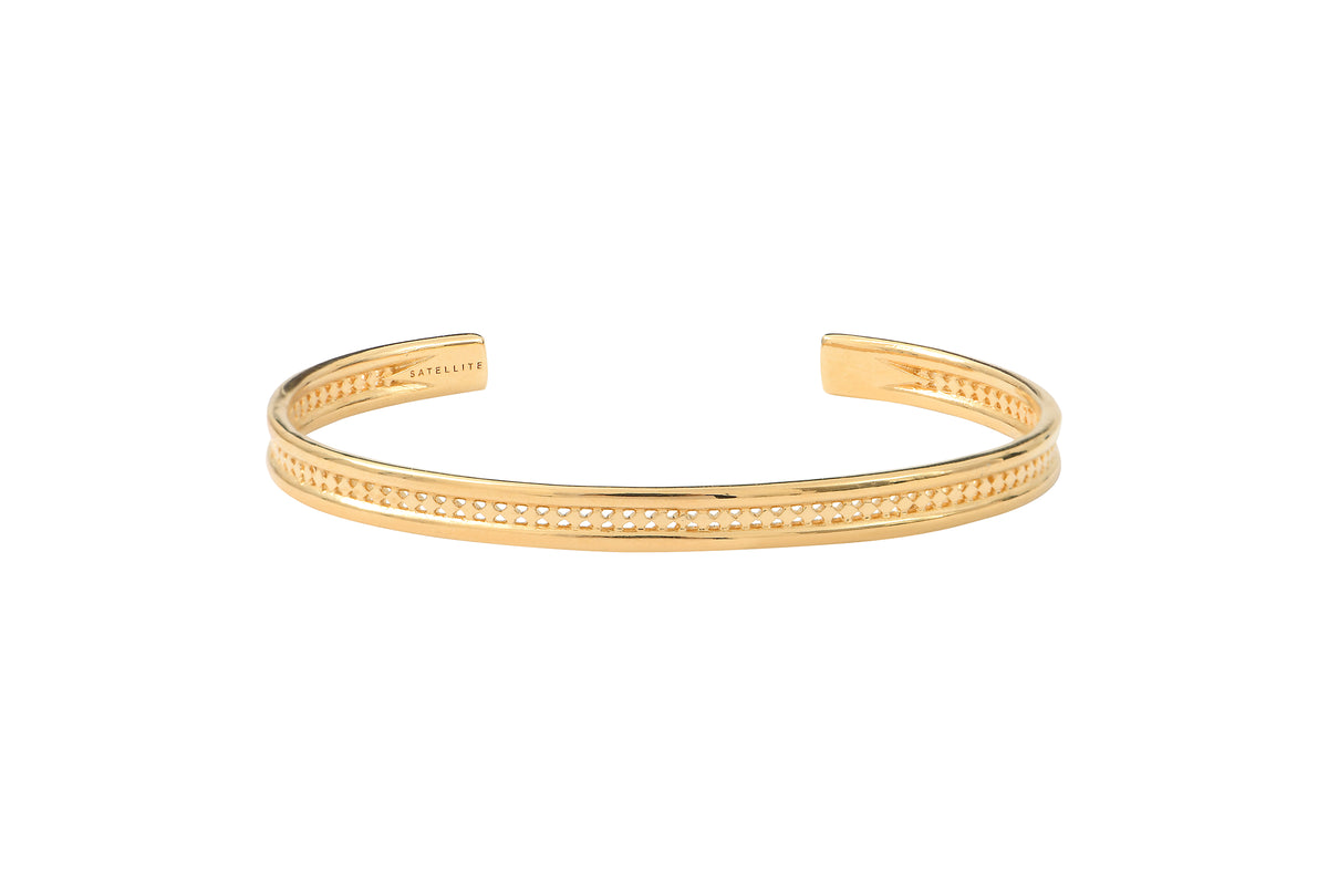 Noor Timeless Fine Adjustable Bangle Bracelet in Gold