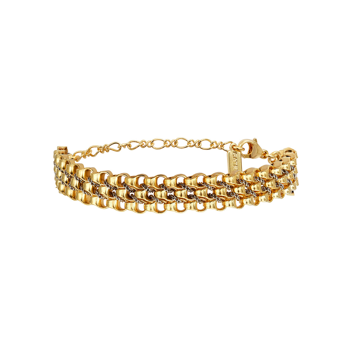 Positano Triple Row Adjustable Chain Bracelet in Gold