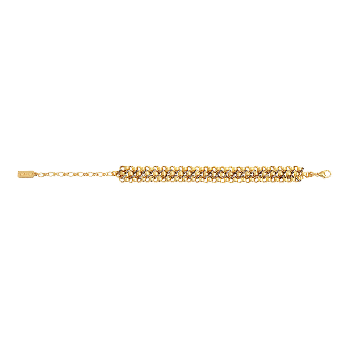 Positano Triple Row Adjustable Chain Bracelet in Gold