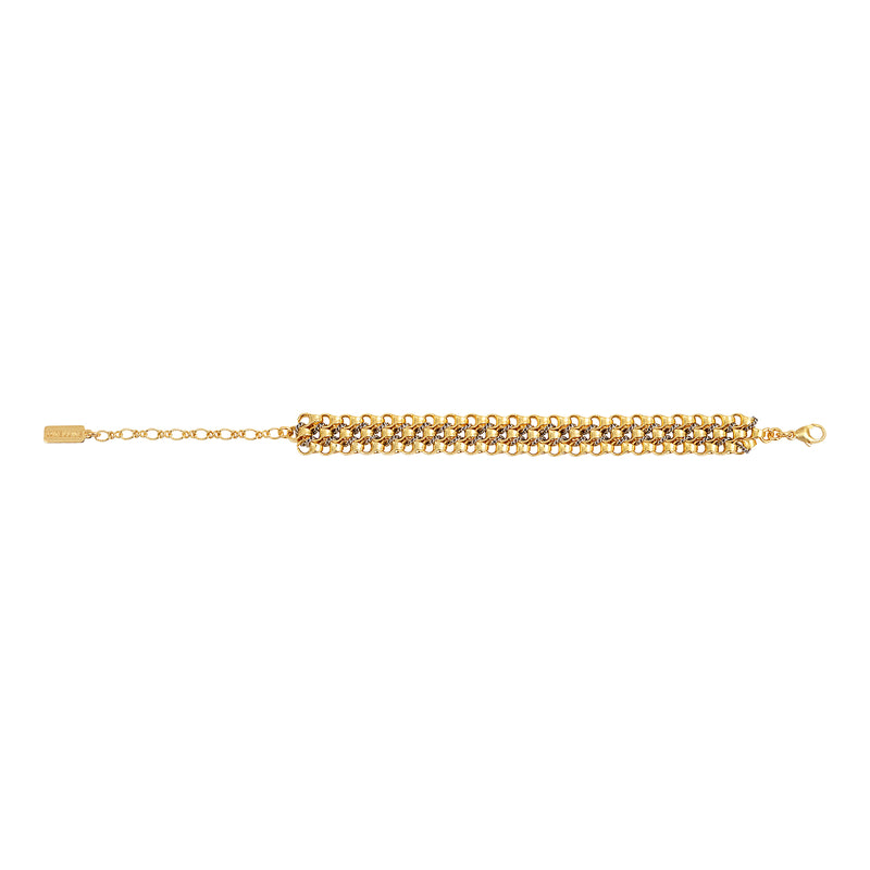 Positano Triple Row Adjustable Chain Bracelet in Gold