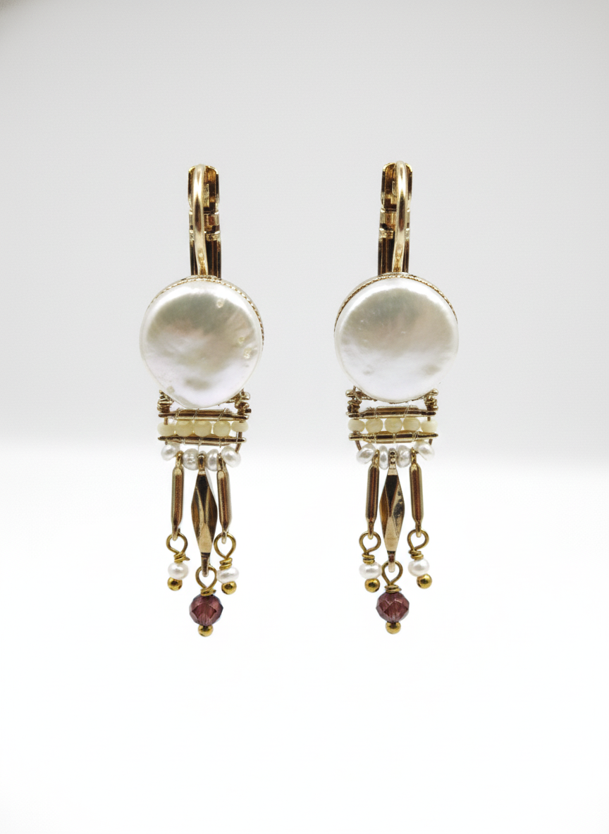 River Princess Feminine Prestige Earrings in White