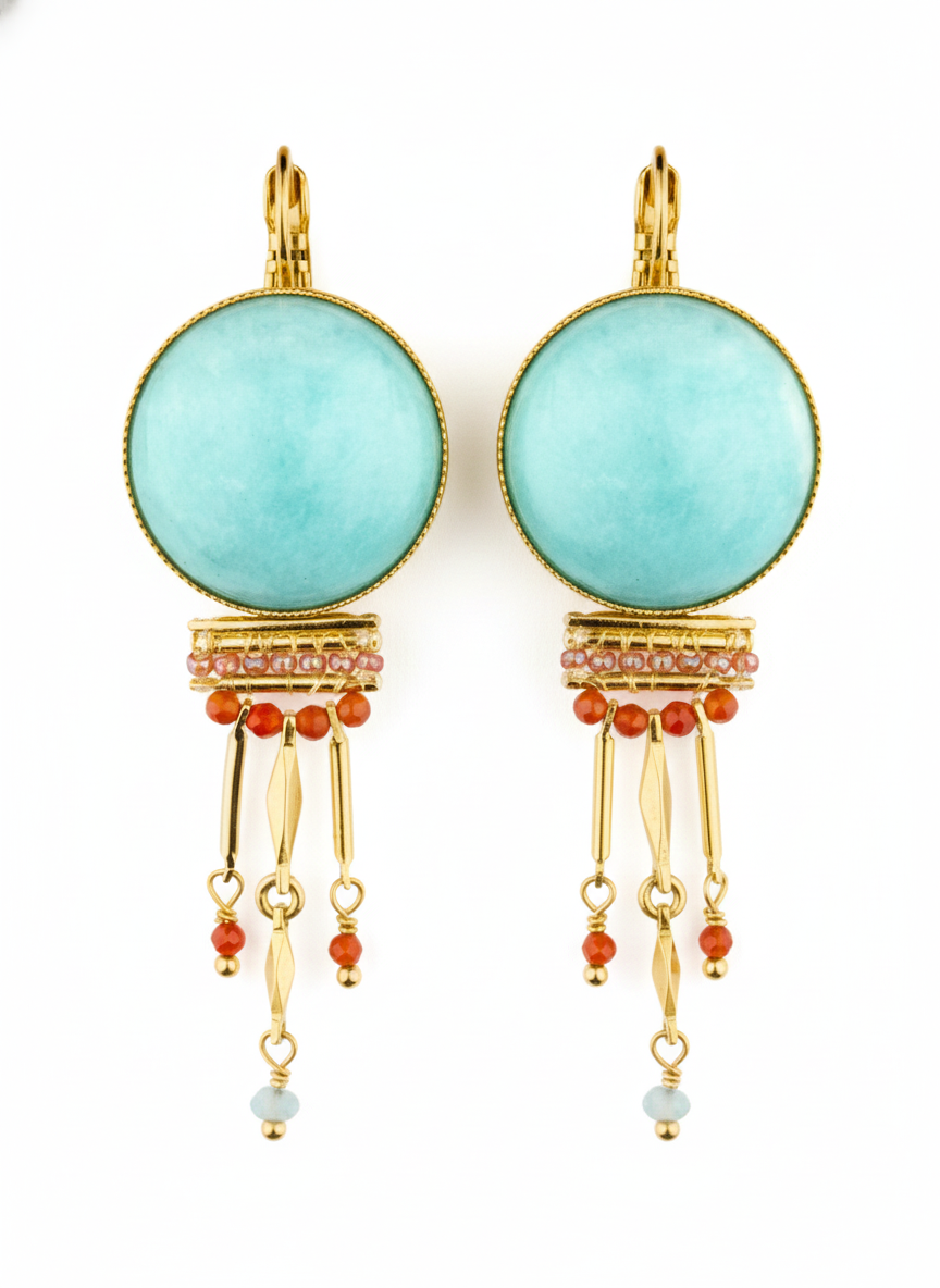 River Princess Timeless Feminine Earrings in Blue