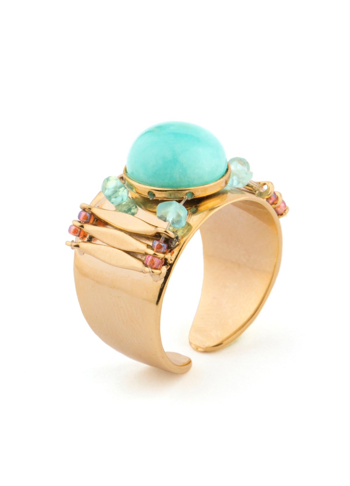 River Princess Elegant Adjustable Ring in Blue