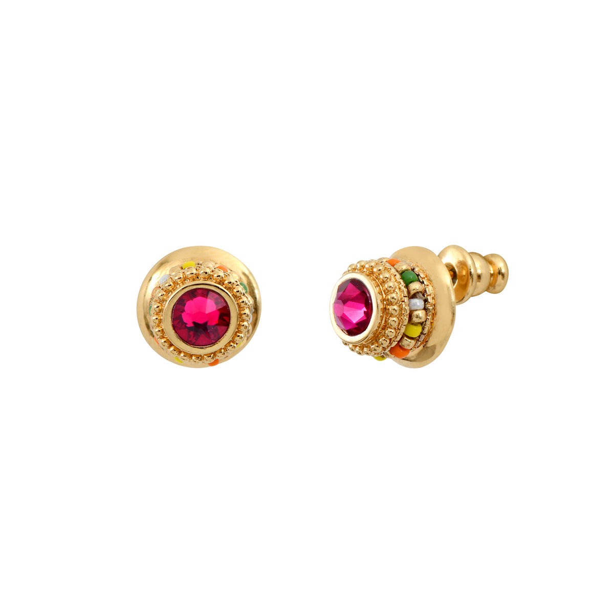 Tiki Prestige Crystal Stud Earrings in Turquoise